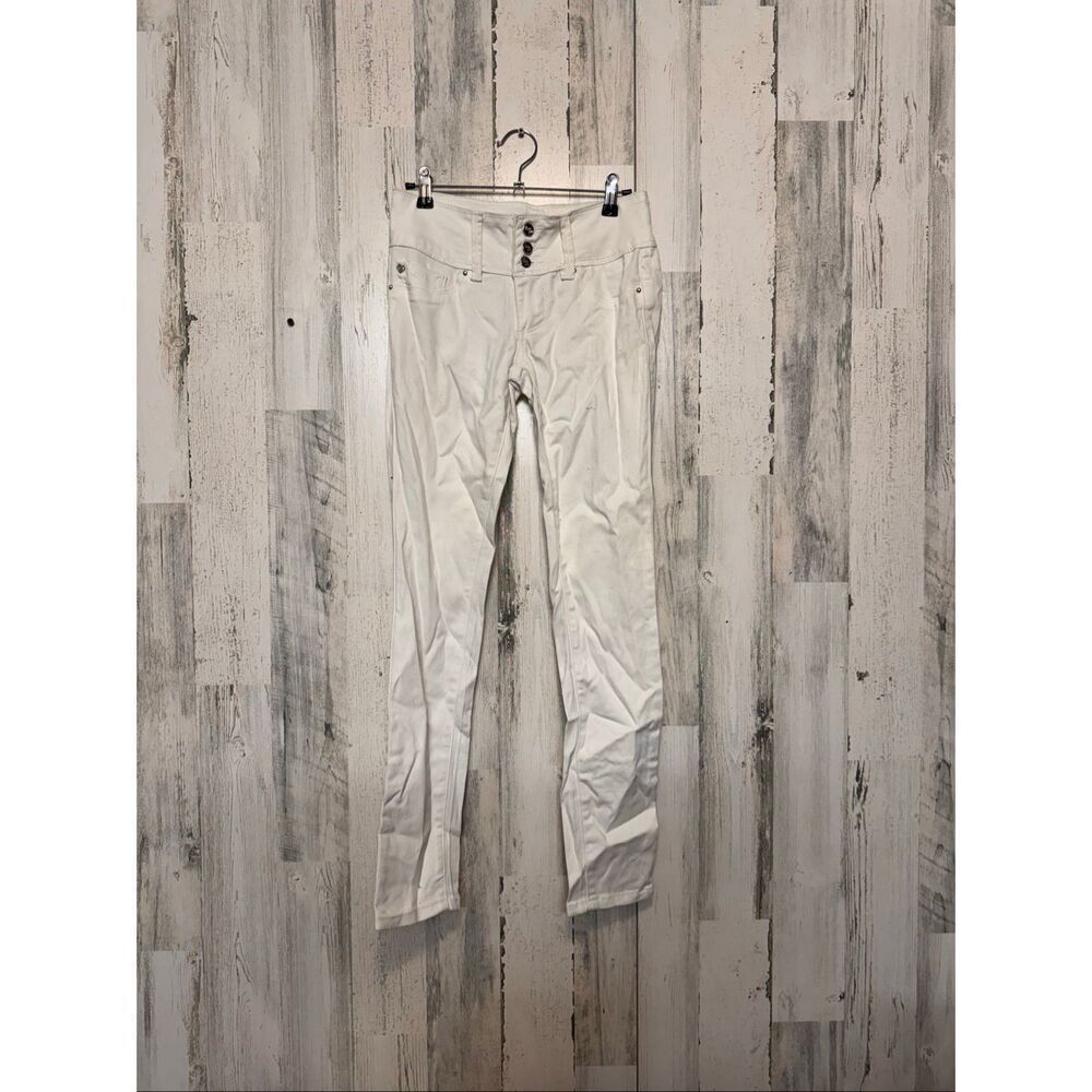 YMI Wanna Betta Butt White Skinny Jeans High Rise Stretch Size 5